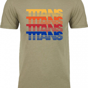 Titans T-Shirt - Olive w/ Rainbow Print