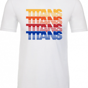 Titans T-Shirt - White w/ Rainbow Print