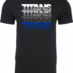 Titans T-Shirt - Black w/ Blue & White Print