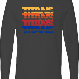 Titans Long Sleeve T-Shirt - Charcoal w/ Rainbow Print