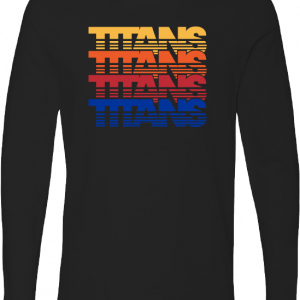 Titans Long Sleeve T-Shirt - Black w/ Rainbow Print