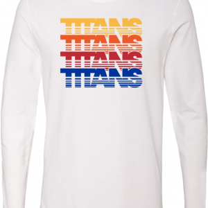 Titans Long Sleeve T-Shirt - White w/ Rainbow Print