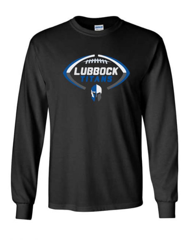 Titans Black Long Sleeve T-Shirt - Football Titans Logo