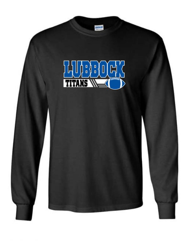 Titans Black Long Sleeve T-Shirt - Lubbock Titans