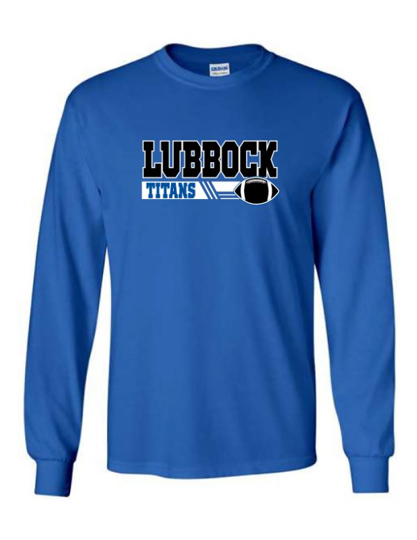 Titans Blue Long Sleeve T-Shirt - Lubbock Titans
