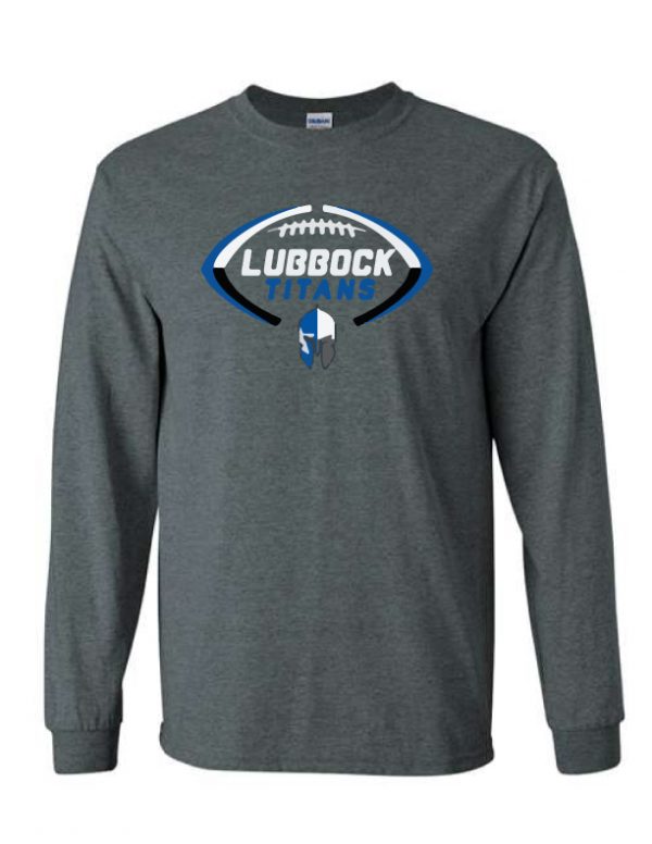 Titans Dark Grey Long Sleeve T-Shirt - Football Titans Logo