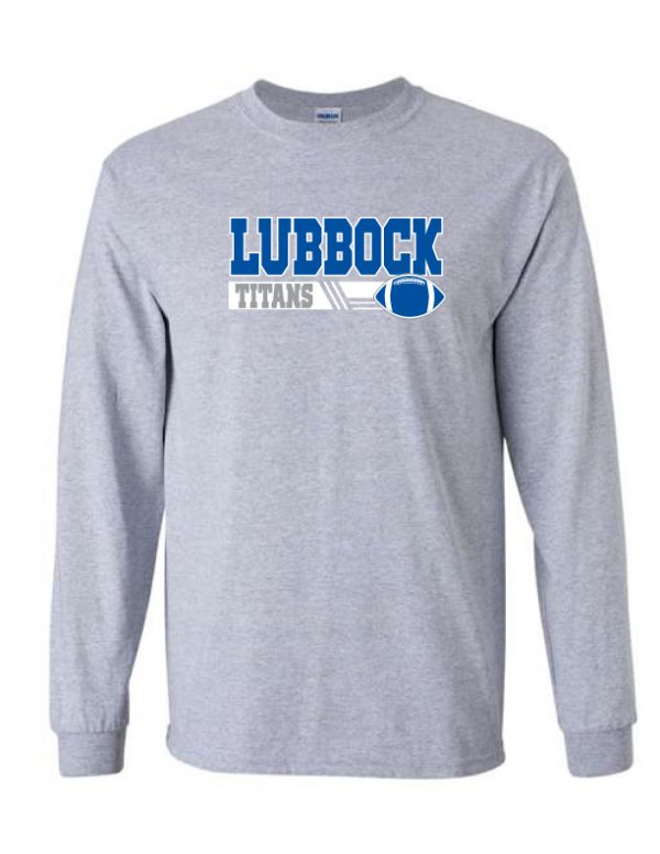 Titans Grey Long Sleeve T-Shirt - Lubbock Titans