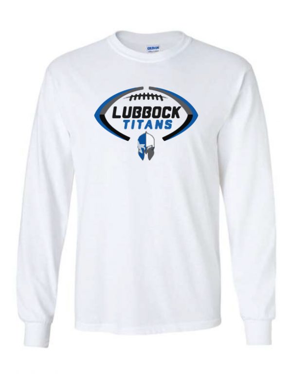 Titans White Long Sleeve T-Shirt - Football Titans Logo